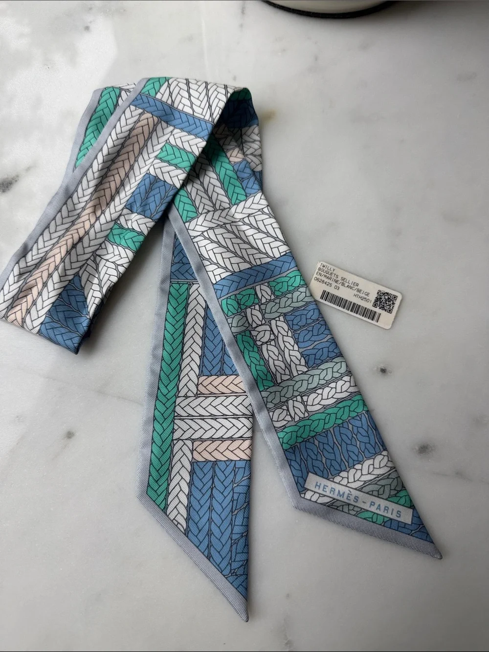 Hermes Bouquets Sellier Twilly Silk Scarf NEW NWT